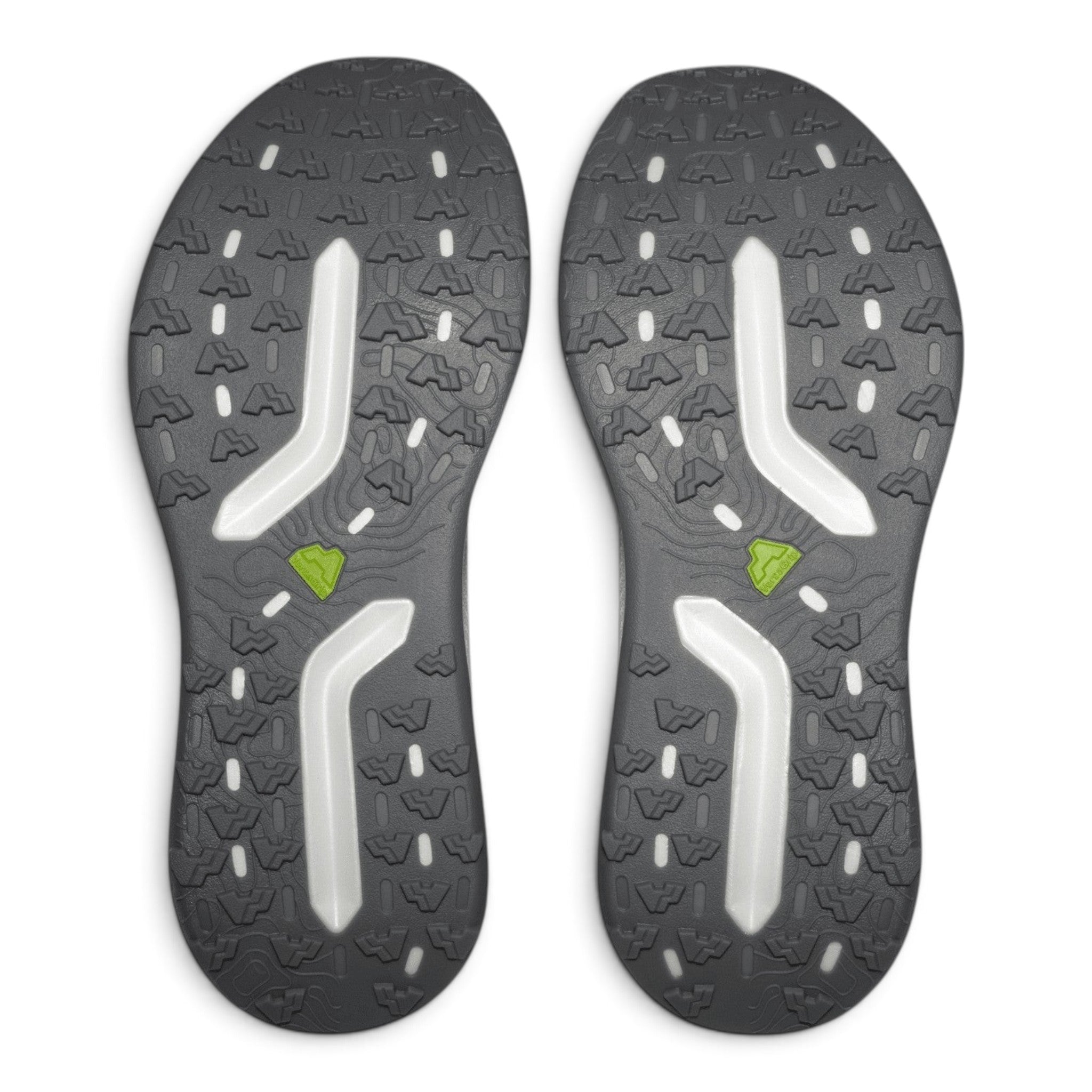 Endurance Edge H1 womens road-to-trail running shoe VersaGrip outsole with grey tread and green logo detail