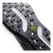 Endurance Edge H1 road-to-trail running shoe outsole with black VersaGrip traction lugs and green branding detail