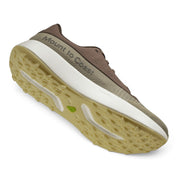 Endurance Edge Mount to Coast H1 brown road-to-trail running shoe with beige VersaGrip outsole and white midsole