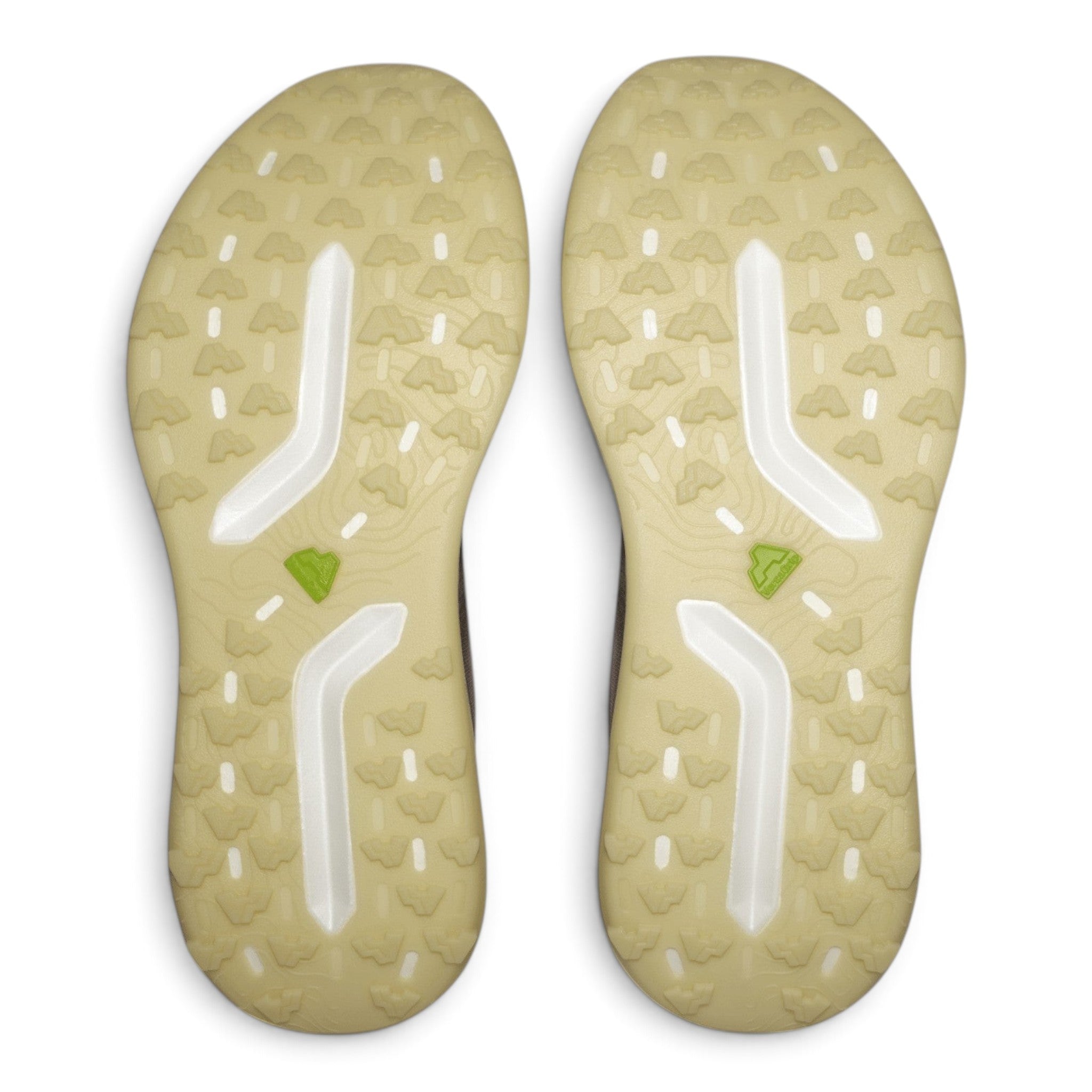 Endurance Edge H1 running shoe VersaGrip outsole with beige traction lugs and white stability channels