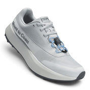 Endurance Edge Mount to Coast H1 light grey road-to-trail running shoe with dual lacing and performance midsole