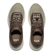 Endurance Edge Mount to Coast H1 brown and beige road-to-trail running shoes with dual lacing system
