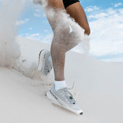 Endurance Edge Mount to Coast H1 womens road-to-trail running shoe in grey with CircleCELL midsole and dual lacing.