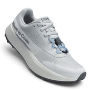 Endurance Edge Mount to Coast H1 women's grey road-to-trail running shoe with dual lacing and sustainable midsole