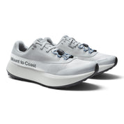 Endurance Edge Mount to Coast H1 light grey road-to-trail running shoe with CircleCELL midsole and dual lacing system