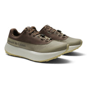 Endurance Edge Mount to Coast H1 road-to-trail running shoe in brown and beige with a thick white performance midsole.